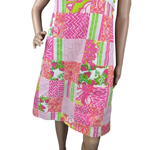 Lilly Pulitzer Bowen Buy Local Fruit Patchwork Strapless Dress 8 - Picture 11 of 13